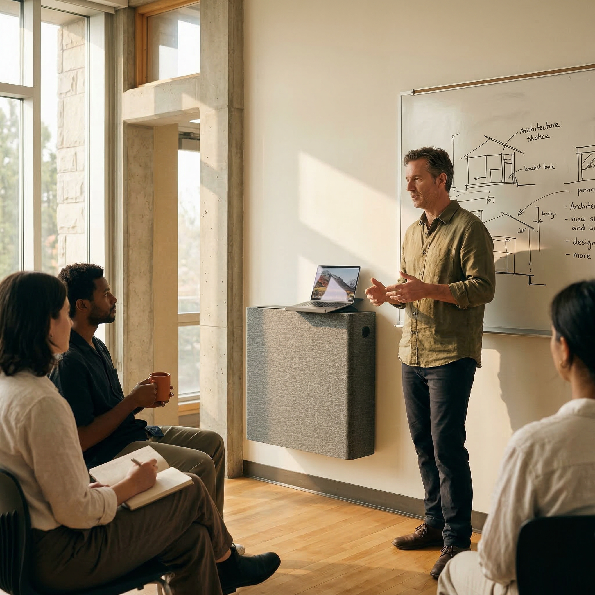Heckler AV mount in conference room